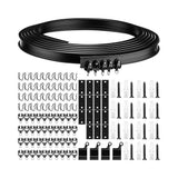 5M Flexible Ceiling Curtain Track Bendable Curtain Rail Kit with Rollers and Hooks