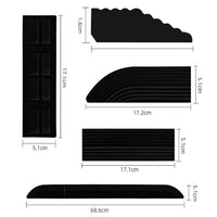 4Pcs Kit Threshold Bars Step Ramp Compatible with Ecovacs/Xiaomi/Cloud Whale Robot Vacuum Cleaner Black