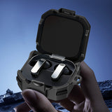 Protective Case Compatible With Samsung Galaxy Buds 4 and 4 Pro Shockproof Earbuds Case Cover with Lock Clip Black
