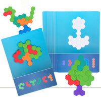 Wooden Tangram Puzzle Set – STEM Educational Logic IQ Game Montessori Toy