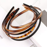 6 Pcs Non Slip Toothed Hair Hoops Thin Plastic Invisible Styling
