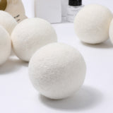 6 PCS Reusable Wool Dryer Balls for Softer Laundry and Reduced Static