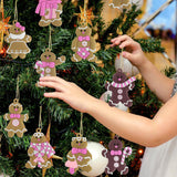 12PCS Gingerbread Man Christmas Decorations – Hanging Pendants for Christmas Tree