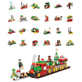 Advent Calendar Christmas Train Building Block Set – Holiday Countdown Toy