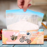 70 PCS Double Zipper Seal Reusable Freezer and Food Storage Bags
