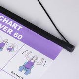 31 Pose Chair Yoga Wall Chart for Seniors Beginners Home Studio