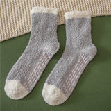4 Pairs of Anti-Slip Winter Warm Socks with Grips for Women