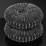 Kitchen Steel Wool Cleaning Brush Handle with 5 Replacement Heads
