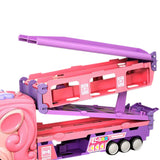 Unicorn Car Toys with Foldable Race Track and 6 Princess Cars for Girls