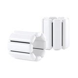 Pair of Adjustable Wrist Ankle Weights Unisex Strength Training Set Walking Running Gym White