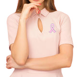 50PCS Pink Ribbon Enamel Lapel Pins for Womens Charity and Social Events
