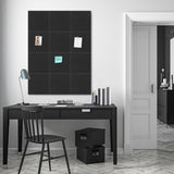 12Pcs Large Felt Bulletin Board Wall Tiles for Office & HomePanels Black