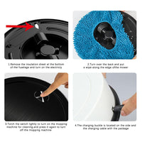 Automatic Vacuum Cleaner Intelligent Wet Dry Sweeping Robot Cleaner for Smooth Hard Floors Black