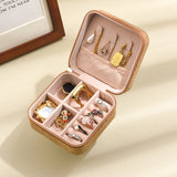 Portable Travel Jewellery Box Organizer PU Wooden Ornaments Jewelry Storage Case Style 2
