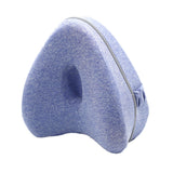Memory Foam Leg Knee Pillow for Side Sleeper Knee Support Pillow Cushion Blue