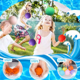 6Pcs Reusable Silicone Water Balls Water Balloons Bombs Summer Water Fight Toys
