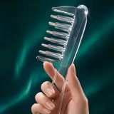2 PCS 7 Tooth Hair Oil Applicator Combs with Silicone Caps