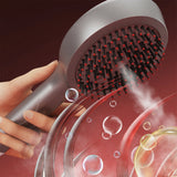 Rechargeable Electric Scalp Massager Comb with Red Light Therapy and LCD Display Gray