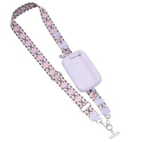 Phone Lanyard Clip and Go Strap with Wallet Crossbody Purple