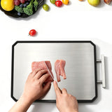 Double Sided Cutting Board 42x28cm Titanium Alloy and Wheat Straw PP