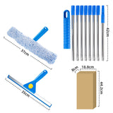 3.1m Extendable Window Squeegee Cleaner with Long Handle for Glass & Car
