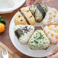 6-Hole Onigiri Mold Triangle Rice Ball Mold Bento Press Maker Mold Kitchen Tool White