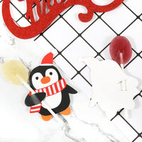 100PCS Christmas Party Lollipop Holders – Santa Claus Candy Paper Card Decorations
