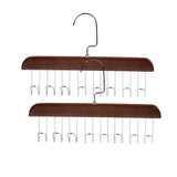 Set of 2Pcs Multi-Hook Bra Hanger Scarf Belt Organizer Space Saving Hangers Coffee