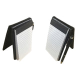 A7 Pocket Notebook PU Leather Notepad with Card Slot Black
