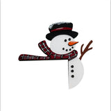 Christmas Door Topper Ornament Wooden Corner Door Frame Corner Sign Decorations Windows Walls DIY Craft Style 1