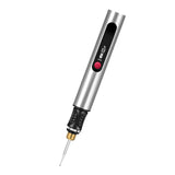 Electric Engraver Pen with 30 Bits & 3 Adjustable Speeds for Metal Wood Glass Silver