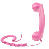 Type C Wired Phone Handset Retro with Mic for Phones and Computers Pink