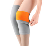 Pair of Knee Pads Thicken Fleece Lined Knee Warmers Grey