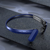 Wireless Bluetooth Open-Ear Headphone Air Conduction Earphones for Cycling Workouts Running Blue