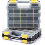 34 Compartment Double Sided Storage Box for Screws Nuts Parts Yellow