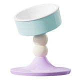 Adjustable Elevated Cat Bowl Ceramic Anti-Tip Pet Feeder Purple