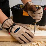 Leather Work Gloves for Men or Women Gardening Construction Farm Ranch Work
