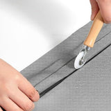 Window Screen Repair Kit Fiberglass Mesh with Tools for Doors Patio Porch Black