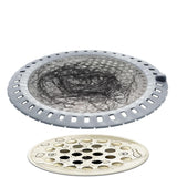 Shower Drain Hair Catcher Weighted Metal Silicone for Round Drains