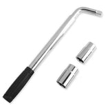 Extendable Wheel Telescopic Car Van Brace Socket with 2 Sockets L Shaped Universal Wheel Wrench for Tire Removal