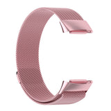 For Fitbit Charge 5 Replacement Stainless Steel Magnet Strap Milanese Band Pink