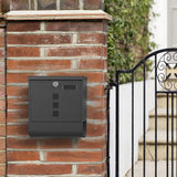Wall Mounted Large Metal Mailbox with Key Lock Rust-Resistant Parcel Box
