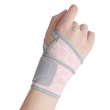 Carpal Tunnel Wrist Brace 2-Pack Adjustable Wrist Support Wraps for Men and Women Pink