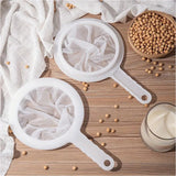 3Pcs Kitchen Ultra-fine Strainer Nylon Mesh Filter Spoon Soybean Milk Coffee Yogurt