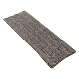 Stripe Style Chenille Bath Mat Non Slip Bath Runner Floor Mat Light Gray