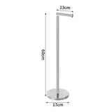 Anti Slip Toilet Paper Holder Stand Stainless Steel Tissue Stand for Bathroom Kitchen Silver