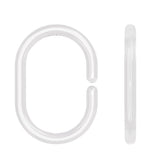 36 PCS Clear Plastic Shower Curtain Rings and C Shape Hooks for Bathrooms
