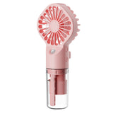 Handheld Misting Fan – Portable Rechargeable Spray Cooling Fan for Home & Office Pink