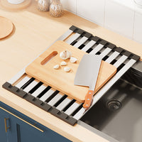 Foldable Over Sink Drying Drainer Stainless Steel Dish Rack for Kitchen