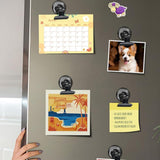 12 PCS Metal Fridge Clips for Photo Plan Refrigerator Clips for Home School Office Black